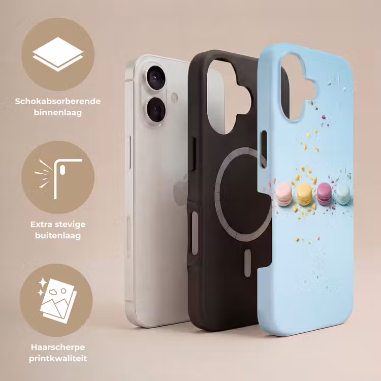 Macarons - Kleurrijk - Pastel Toughcase MagSafe Apple iPhone 17 klein -USP_Lagen_NL