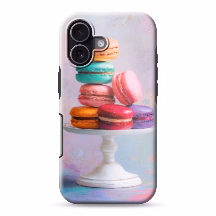 Macarons - Schaal - Pastel - Kleurrijk Toughcase MagSafe Apple iPhone 17 klein -3d
