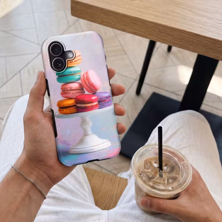 Macarons - Schaal - Pastel - Kleurrijk Toughcase MagSafe Apple iPhone 17 klein -Sfeer1M