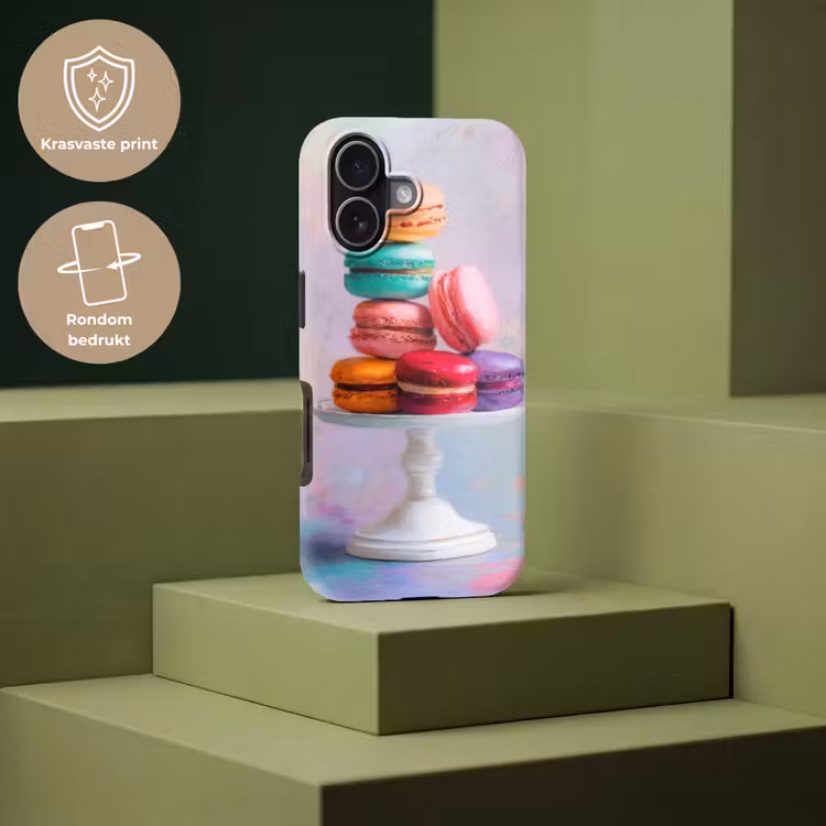 Macarons - Schaal - Pastel - Kleurrijk Toughcase MagSafe Apple iPhone 17 klein -USP_PrintM_NL