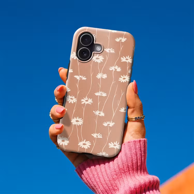Madeliefjes - Subtiel - Terracotta Toughcase MagSafe Apple iPhone 17 klein 1017 -Sfeer1V