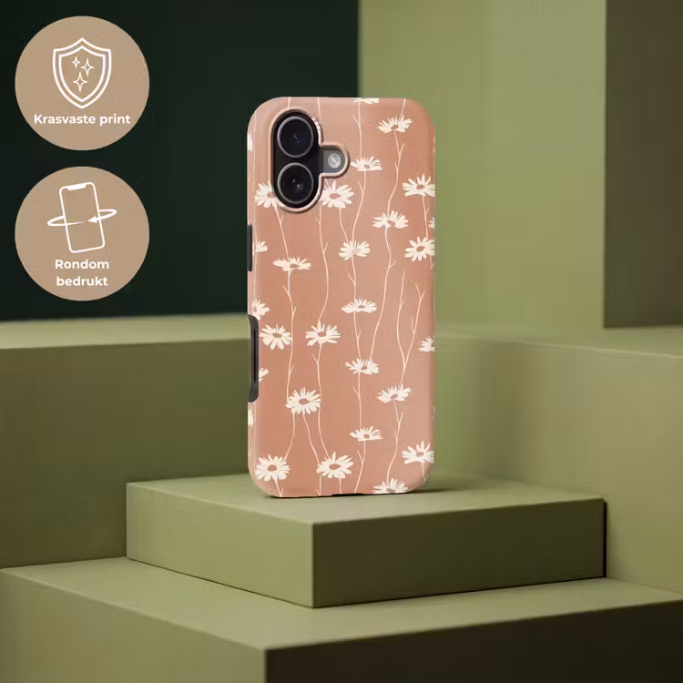 Madeliefjes - Subtiel - Terracotta Toughcase MagSafe Apple iPhone 17 klein 1017 -USP_PrintM_NL
