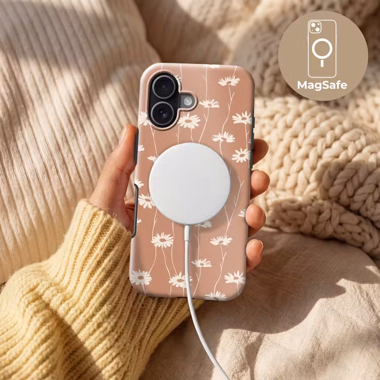 Madeliefjes - Subtiel - Terracotta Toughcase MagSafe Apple iPhone 17 klein 1017 -USP_MagsafeV