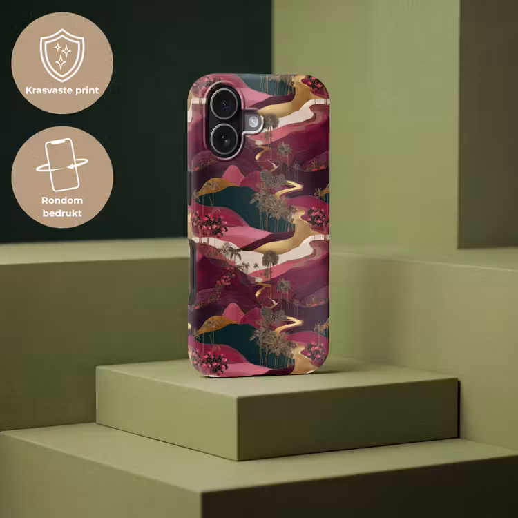 Magisch - Palmbomen - Goud Toughcase MagSafe Apple iPhone 17 klein 1017 -USP_PrintM_NL
