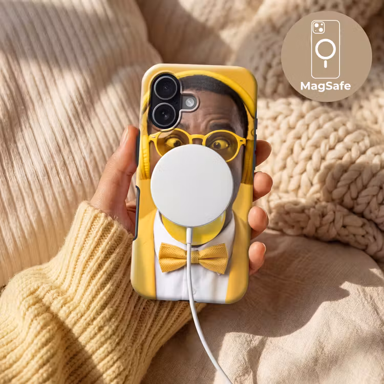 Man - Bubblegum - Portret - Geel - Modern Toughcase MagSafe Apple iPhone 17 klein -USP_MagsafeV