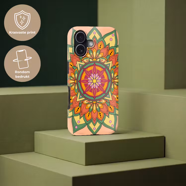 Mandala - Bloemen - Abstract - Kleurrijk Toughcase MagSafe Apple iPhone 17 klein -USP_PrintM_NL