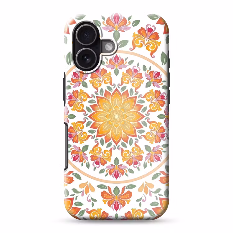 Mandala - Bloemen - Decoratie - Kleurrijk - Abstract Toughcase MagSafe Apple iPhone 17 klein -3d
