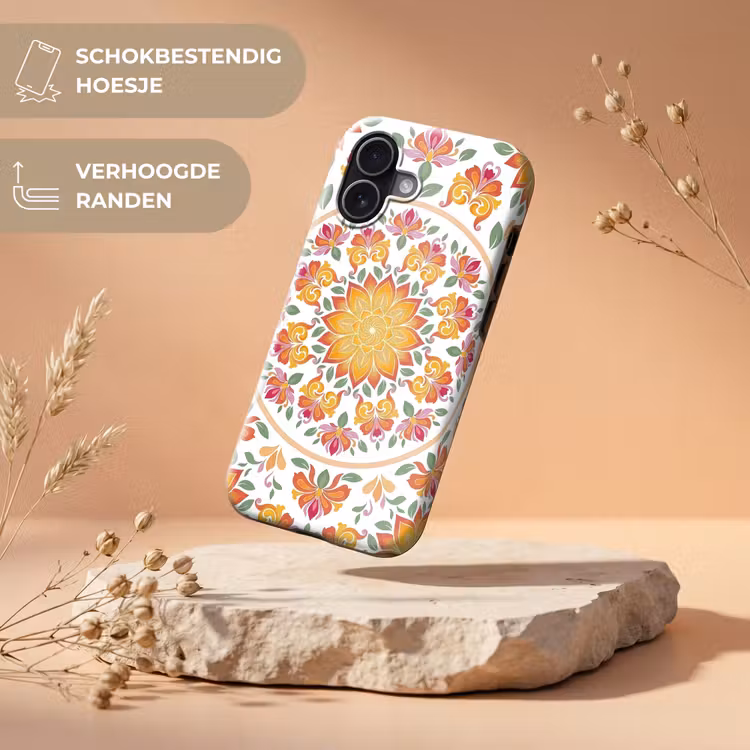 Mandala - Bloemen - Decoratie - Kleurrijk - Abstract Toughcase MagSafe Apple iPhone 17 klein -USP_RandenV_NL