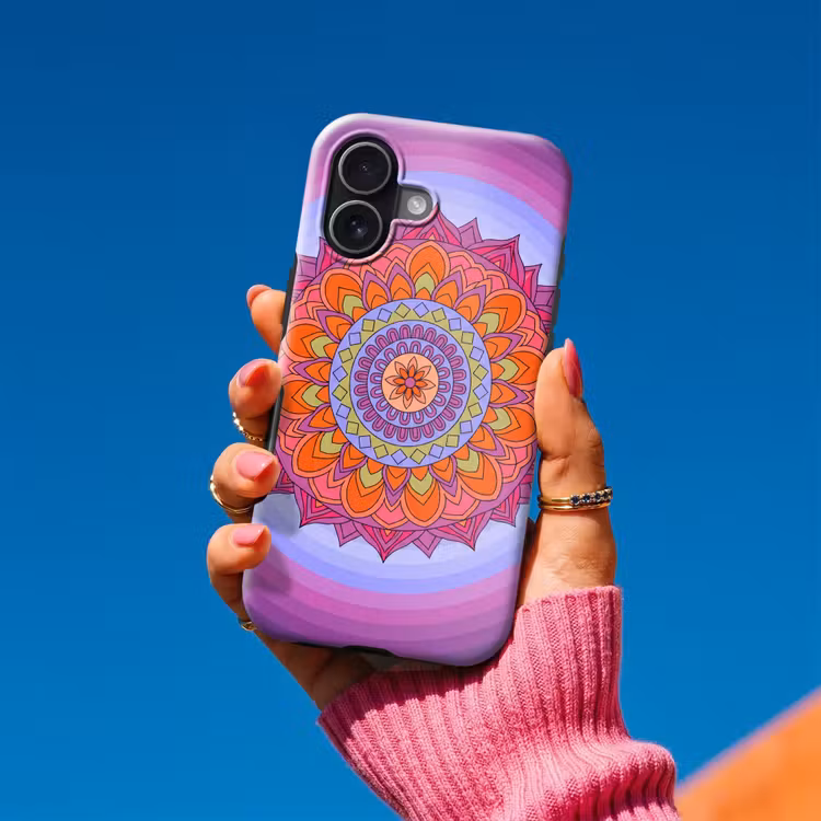 Mandala - Cirkel - Abstract - Kleurrijk - Patroon Toughcase MagSafe Apple iPhone 17 klein -Sfeer1V