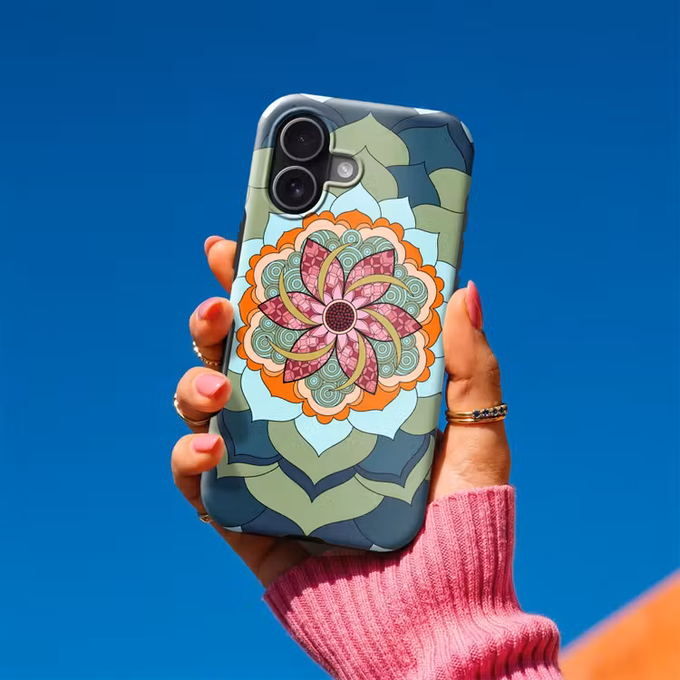 Mandala - Geometrisch - Kunst - Decoratief - Kleurrijk Toughcase MagSafe Apple iPhone 17 klein -Sfeer1V