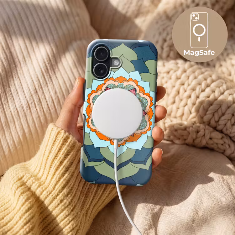 Mandala - Geometrisch - Kunst - Decoratief - Kleurrijk Toughcase MagSafe Apple iPhone 17 klein -USP_MagsafeV
