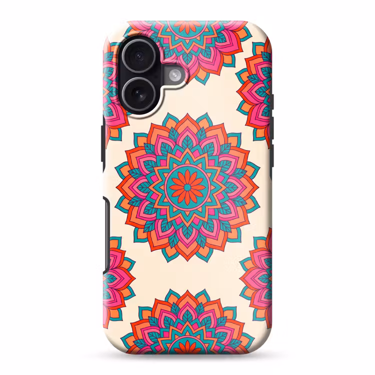 Mandala - Patroon - Abstract - Kleurrijk - Modern Toughcase MagSafe Apple iPhone 17 klein -3d