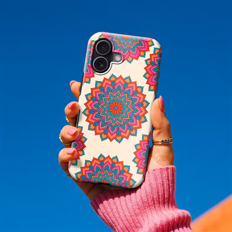 Mandala - Patroon - Abstract - Kleurrijk - Modern Toughcase MagSafe Apple iPhone 17 klein -Sfeer1V