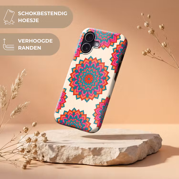Mandala - Patroon - Abstract - Kleurrijk - Modern Toughcase MagSafe Apple iPhone 17 klein -USP_RandenV_NL