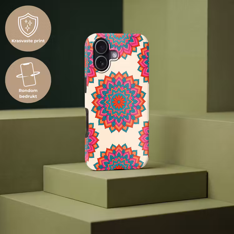 Mandala - Patroon - Abstract - Kleurrijk - Modern Toughcase MagSafe Apple iPhone 17 klein -USP_PrintM_NL