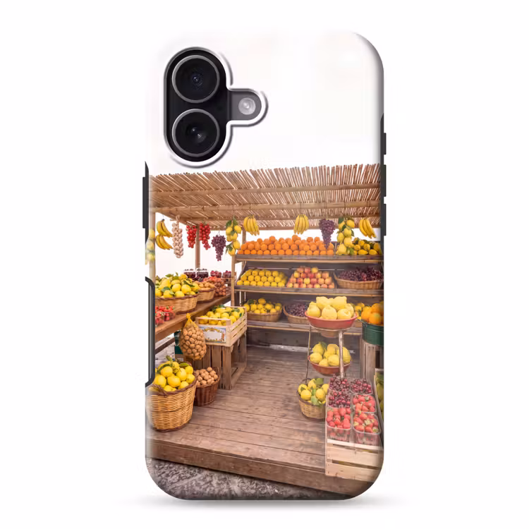 Telefoonhoesje Toughcase - Marktkraam - Fruit - Vers - Marktkraam - Fruit - Vers Toughcase MagSafe Apple iPhone 17 klein