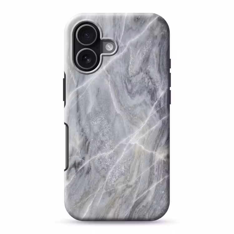 Marmer - Ader - Patroon - Abstract - Grijs Toughcase MagSafe Apple iPhone 17 klein -3d