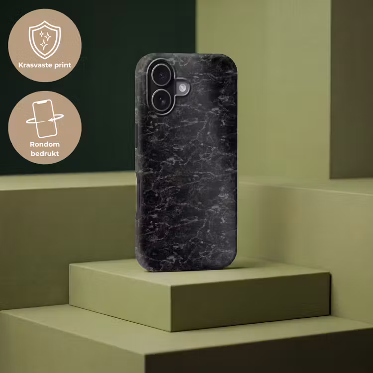 Marmer - Aders - Zwart Toughcase MagSafe Apple iPhone 17 klein 1017 -USP_PrintM_NL