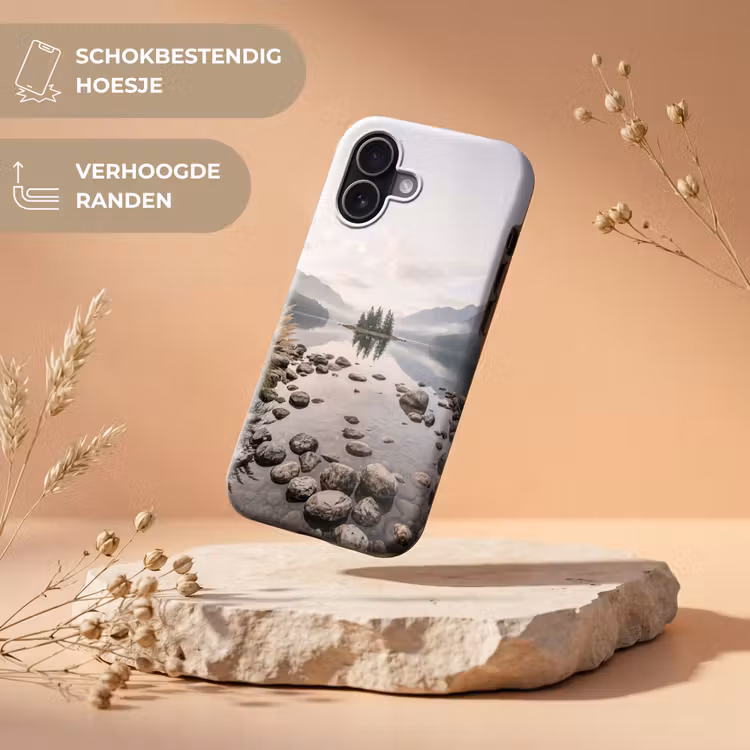 Meer - Bergen - Landschap - Groen Toughcase MagSafe Apple iPhone 17 klein -USP_RandenV_NL