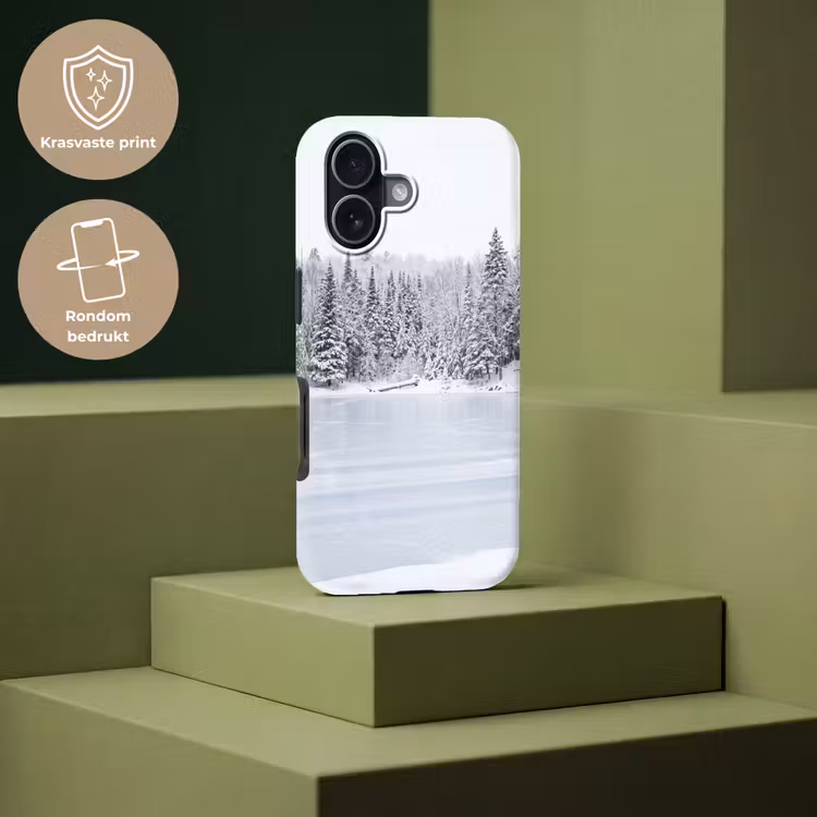 Meer - Dennen - IJs - Winter - Rustgevend Toughcase MagSafe Apple iPhone 17 klein -USP_PrintM_NL