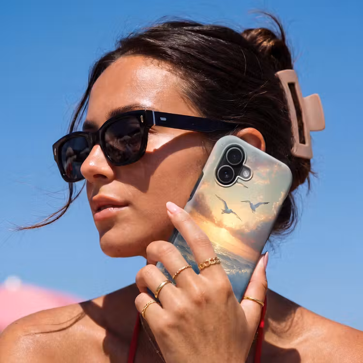 Meeuwen - Zonsondergang - Zee - Wolken Toughcase MagSafe Apple iPhone 17 klein -Sfeer2V