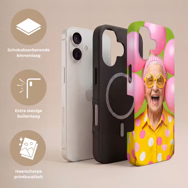 Mens - Ballonnen - Feest - Kleurrijk - Roze Toughcase MagSafe Apple iPhone 17 klein -USP_Lagen_NL