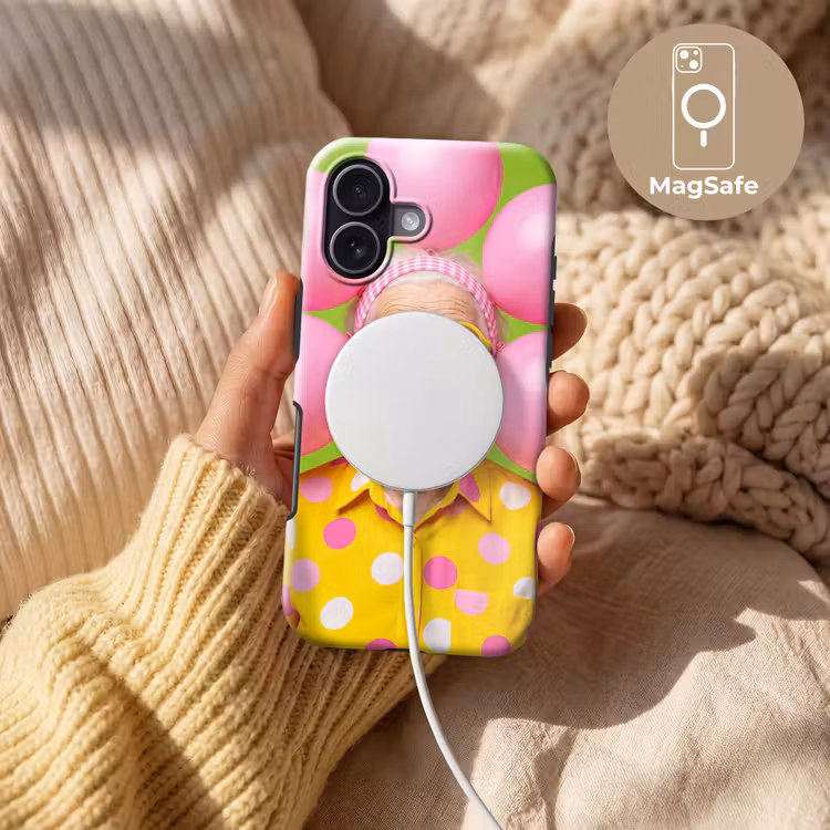 Mens - Ballonnen - Feest - Kleurrijk - Roze Toughcase MagSafe Apple iPhone 17 klein -USP_MagsafeV