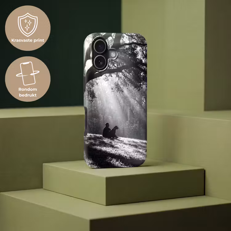 Mens - Hond - Natuur - Zwart-wit - Silhouet Toughcase MagSafe Apple iPhone 17 klein -USP_PrintM_NL