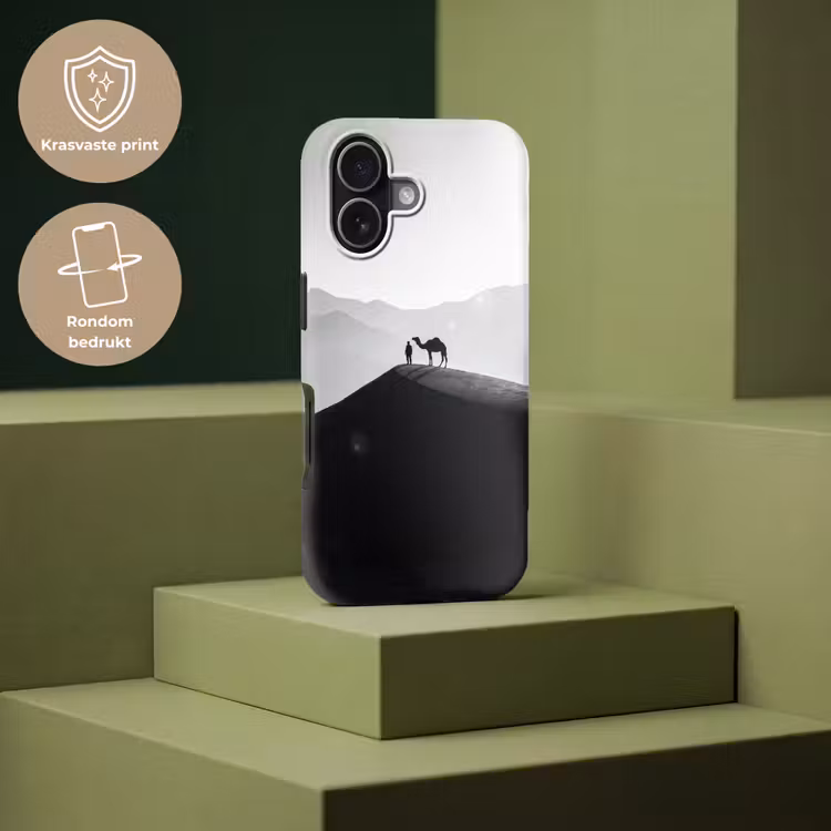 Mens - Kameel - Zandduin - Natuur - Monochroom Toughcase MagSafe Apple iPhone 17 klein -USP_PrintM_NL