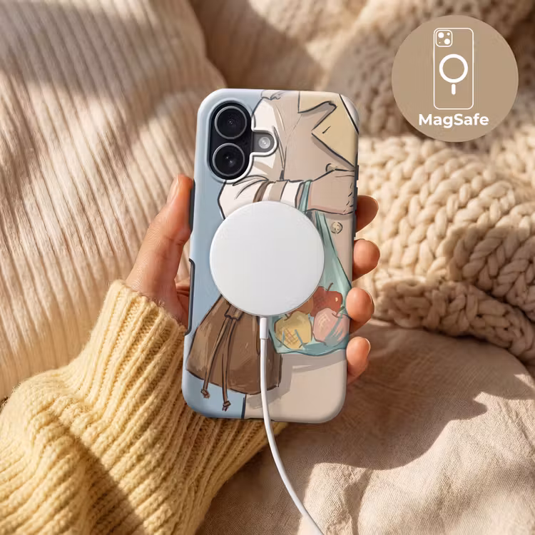 Mensen - Boodschappen - Stadsleven - Modern - Kleurrijk Toughcase MagSafe Apple iPhone 17 klein -USP_MagsafeV