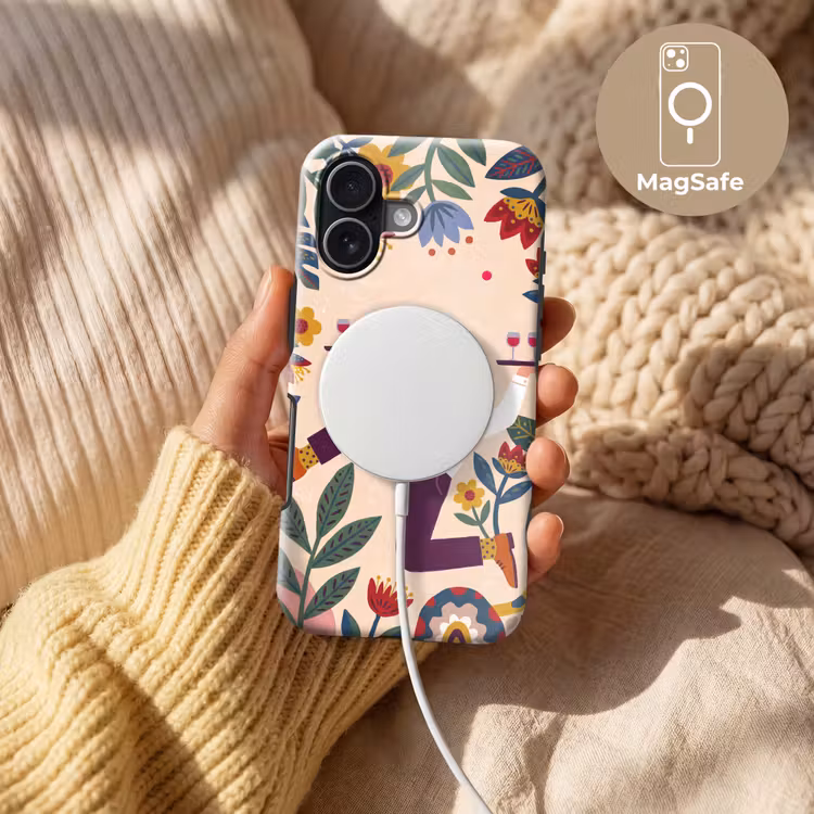 Mensen - Dienblad - Eten - Modern - Kleurrijk Toughcase MagSafe Apple iPhone 17 klein -USP_MagsafeV