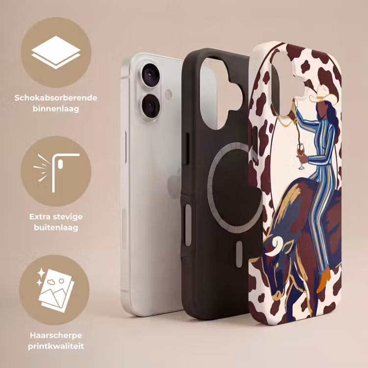 Mensen - Dieren - Cowboy - Abstract - Kleurrijk Toughcase MagSafe Apple iPhone 17 klein -USP_Lagen_NL