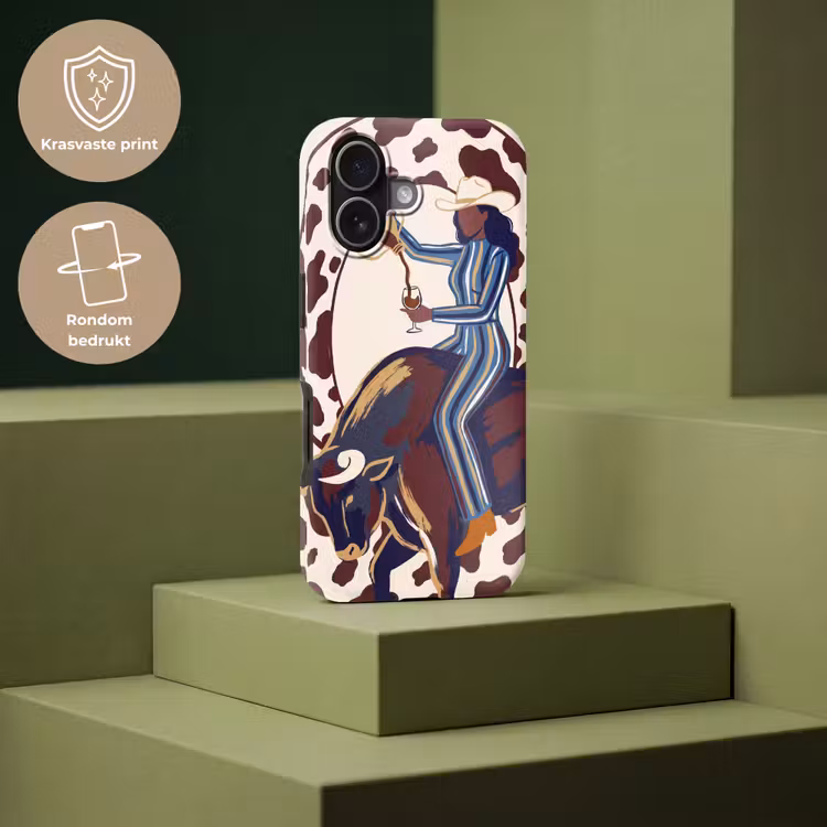 Mensen - Dieren - Cowboy - Abstract - Kleurrijk Toughcase MagSafe Apple iPhone 17 klein -USP_PrintM_NL