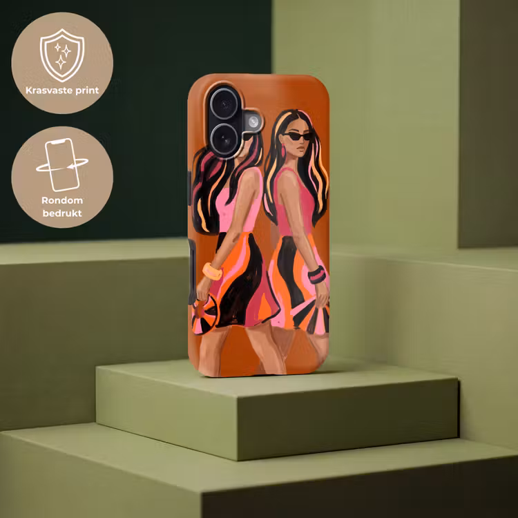Mensen - Duo - Mode - Illustratie - Kleurrijk Toughcase MagSafe Apple iPhone 17 klein -USP_PrintM_NL