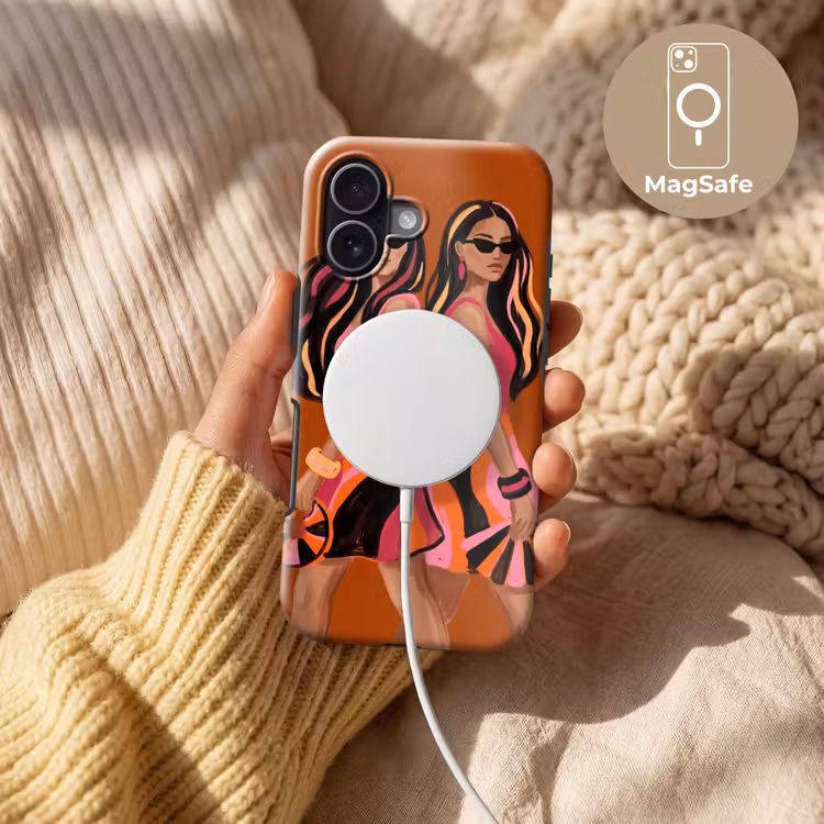 Mensen - Duo - Mode - Illustratie - Kleurrijk Toughcase MagSafe Apple iPhone 17 klein -USP_MagsafeV