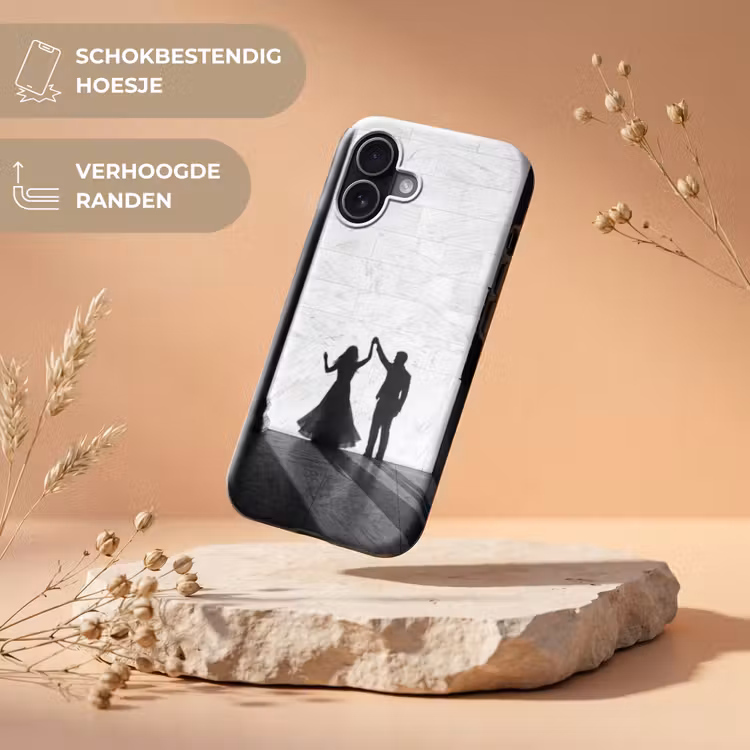 Mensen - Schaduw - Dans - Zwart-wit - Liefde Toughcase MagSafe Apple iPhone 17 klein -USP_RandenV_NL