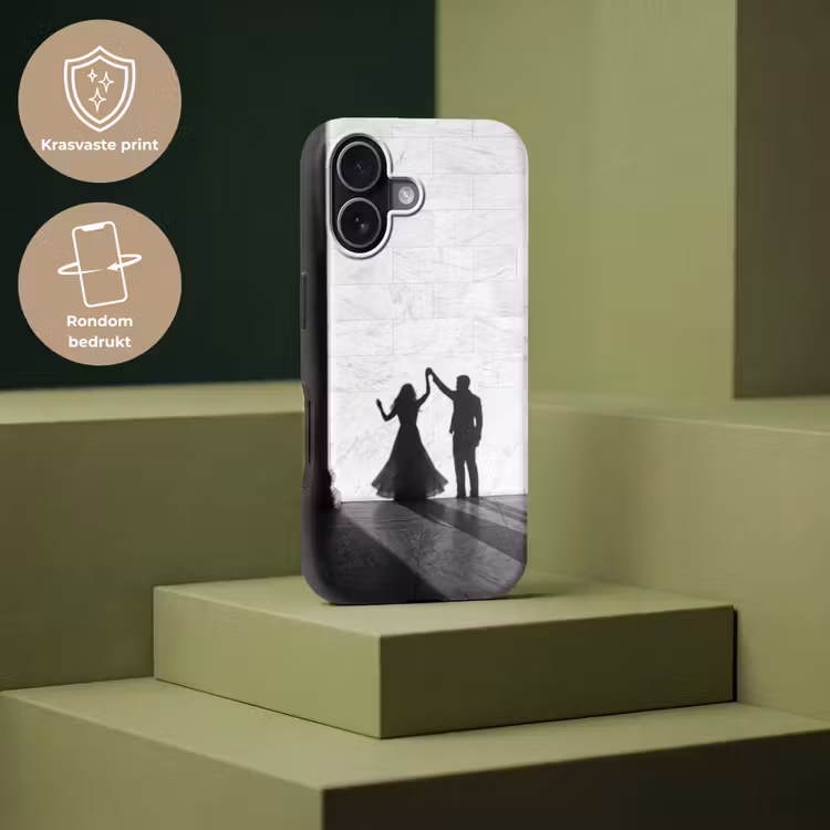 Mensen - Schaduw - Dans - Zwart-wit - Liefde Toughcase MagSafe Apple iPhone 17 klein -USP_PrintM_NL