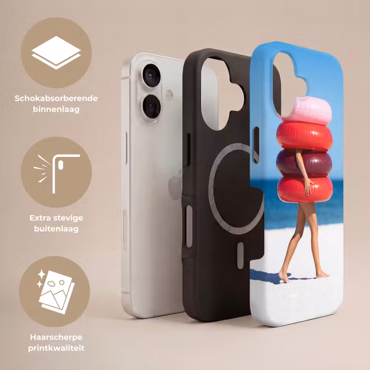 Mensen - Strand - Zomer - Recreatie - Kleurrijk Toughcase MagSafe Apple iPhone 17 klein -USP_Lagen_NL