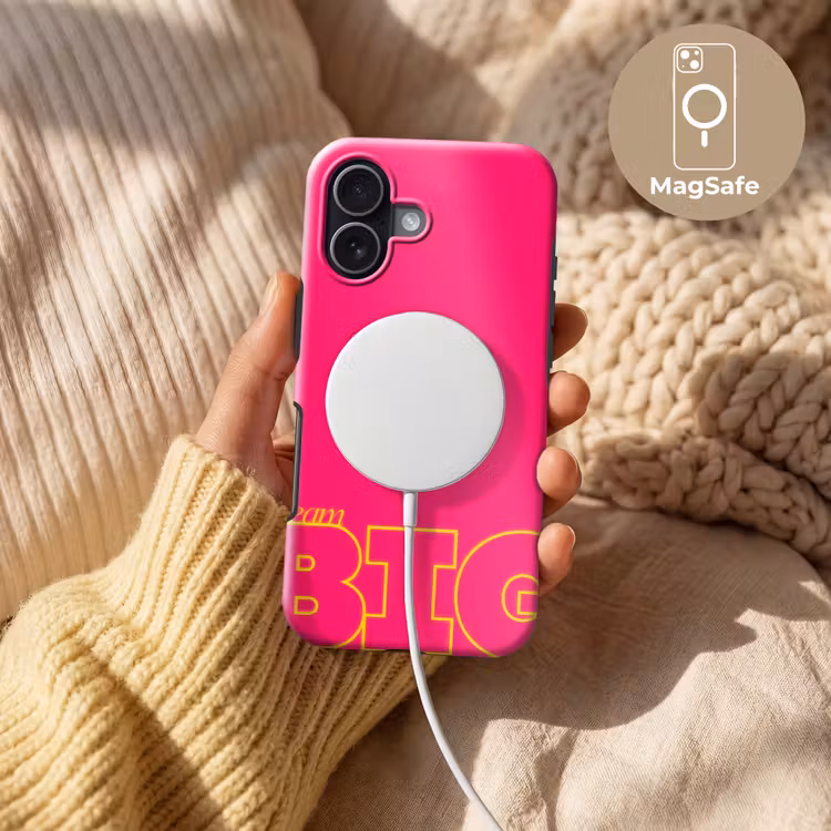 Minimalistisch - Roze - Dream big - Grafisch Toughcase MagSafe Apple iPhone 17 klein -USP_MagsafeV
