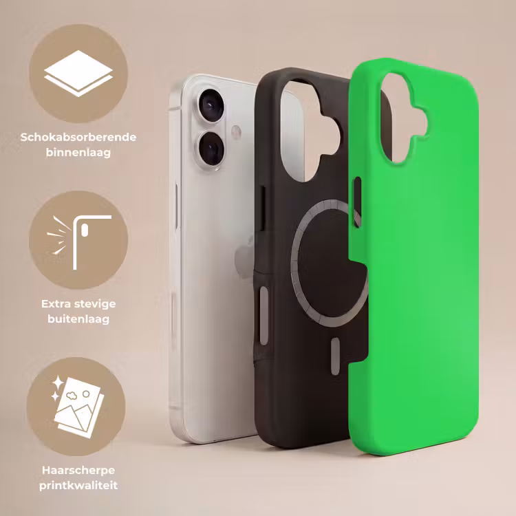 Mint - Green - Groen Toughcase MagSafe Apple iPhone 17 klein 1017 -USP_Lagen_NL