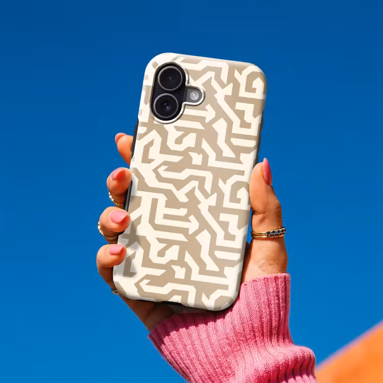Modern - Abstract - Beige Toughcase MagSafe Apple iPhone 17 klein 1017 -Sfeer1V