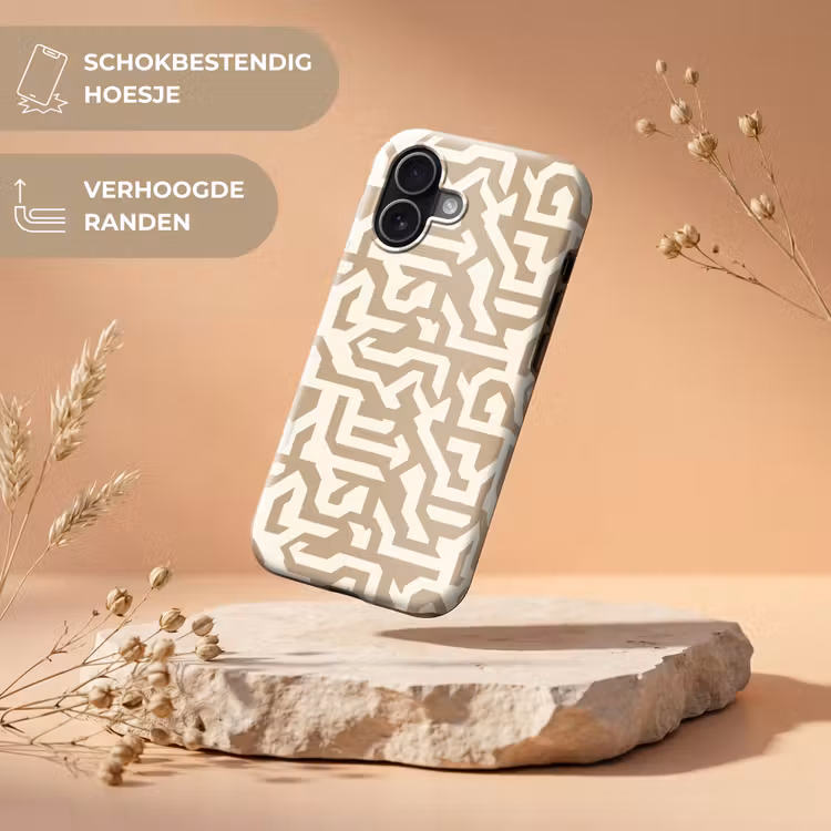 Modern - Abstract - Beige Toughcase MagSafe Apple iPhone 17 klein 1017 -USP_RandenV_NL