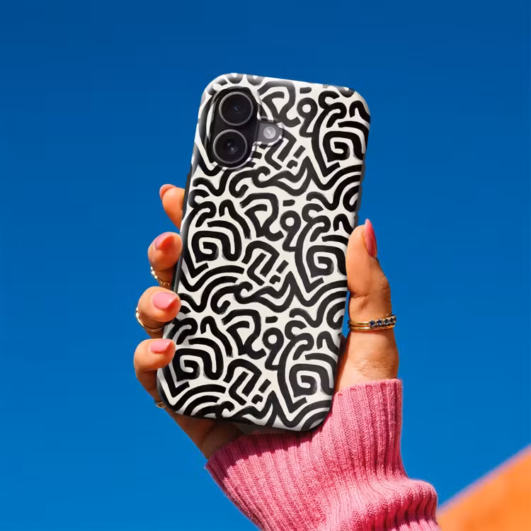 Modern - Abstract - Zwart Toughcase MagSafe Apple iPhone 17 klein 1017 -Sfeer1V