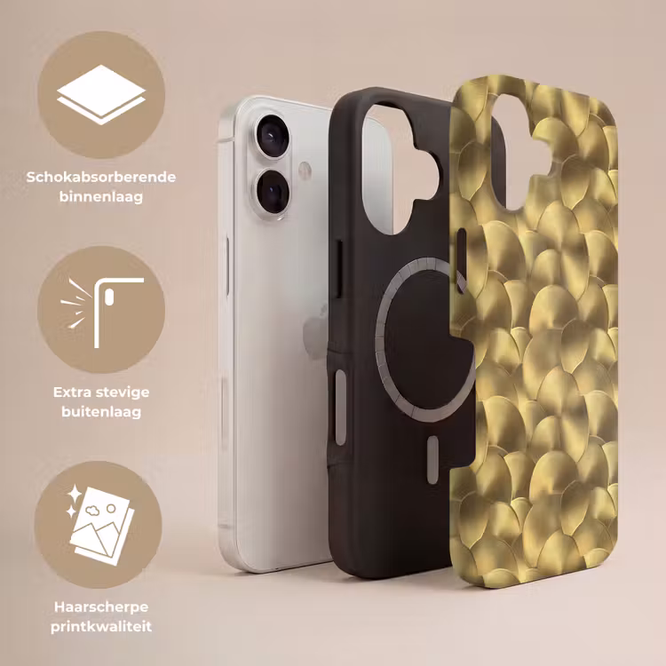 Modern - Cirkel - Goud Toughcase MagSafe Apple iPhone 17 klein 1017 -USP_Lagen_NL