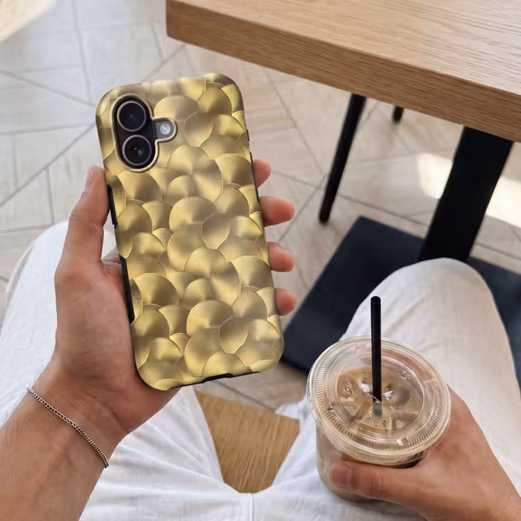 Modern - Cirkel - Goud Toughcase MagSafe Apple iPhone 17 klein 1017 -Sfeer1M