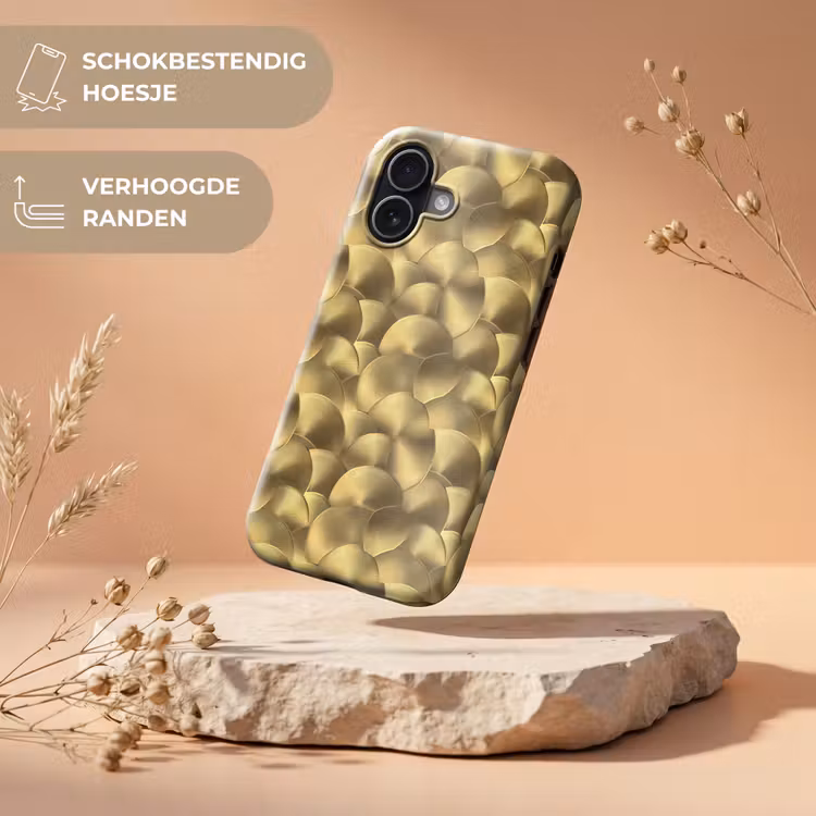 Modern - Cirkel - Goud Toughcase MagSafe Apple iPhone 17 klein 1017 -USP_RandenV_NL