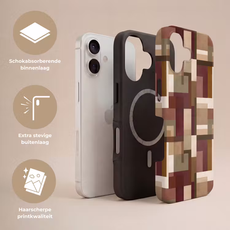 Modern - Geometrie - Kleurrijk Toughcase MagSafe Apple iPhone 17 klein 1017 -USP_Lagen_NL