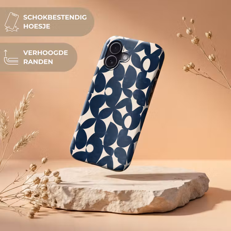 Modern - Geometrisch - Blauw Toughcase MagSafe Apple iPhone 17 klein 1017 -USP_RandenV_NL