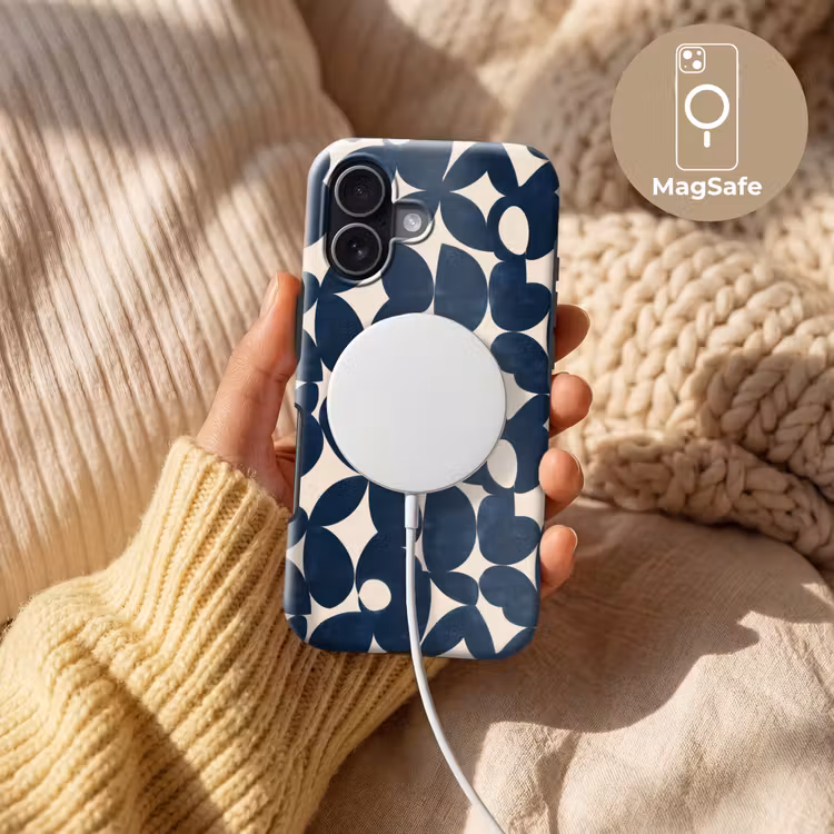 Modern - Geometrisch - Blauw Toughcase MagSafe Apple iPhone 17 klein 1017 -USP_MagsafeV