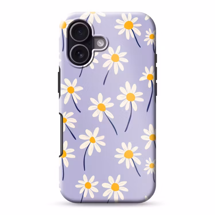 Modern - Madelief - Paars Toughcase MagSafe Apple iPhone 17 klein 1017 -3d